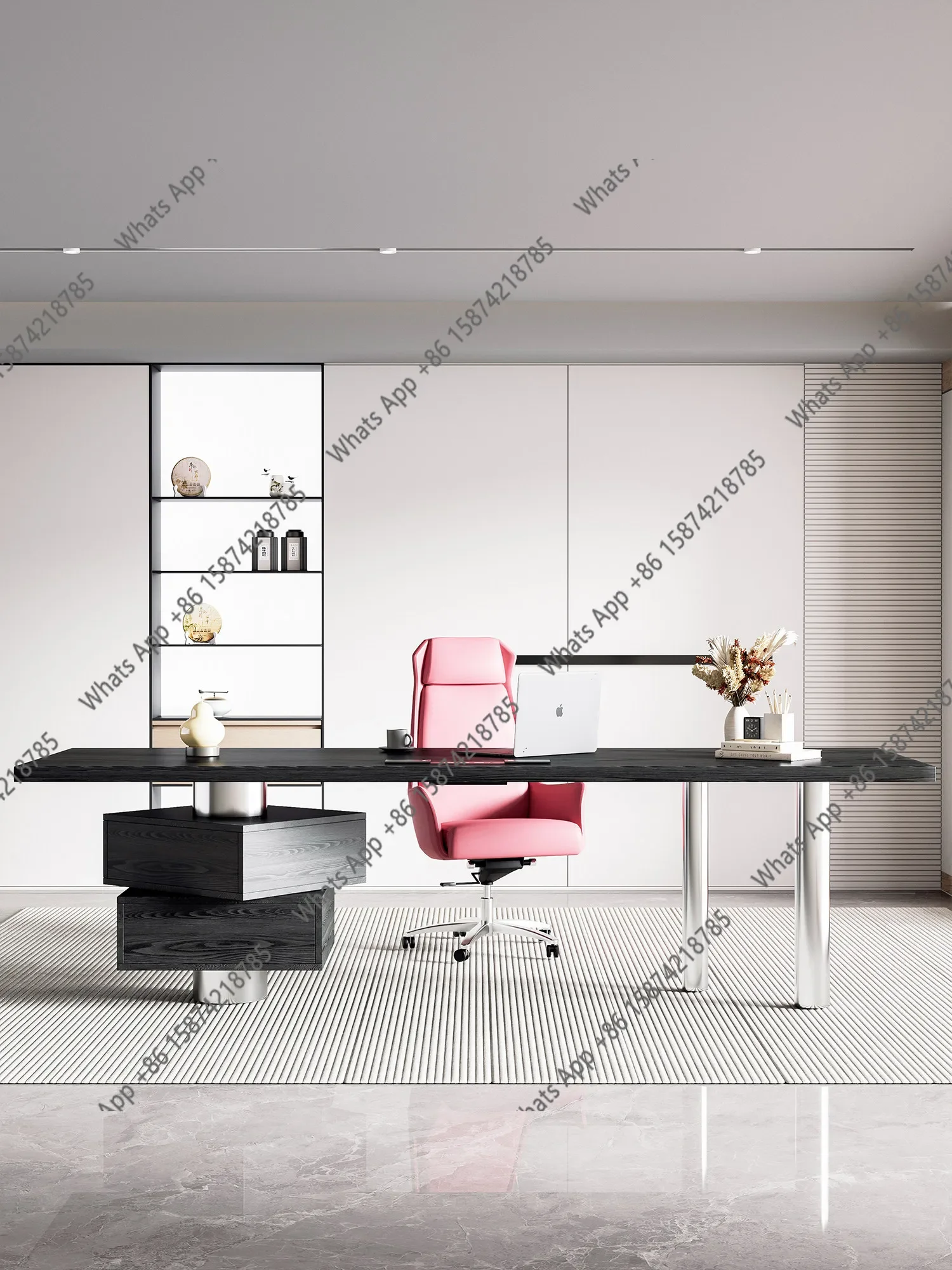 

Итальянский минималистичный стол N68, легкий люкс, высококачественный офисный компьютерный стол из массива дерева, стол руководителя, рабочий стол.