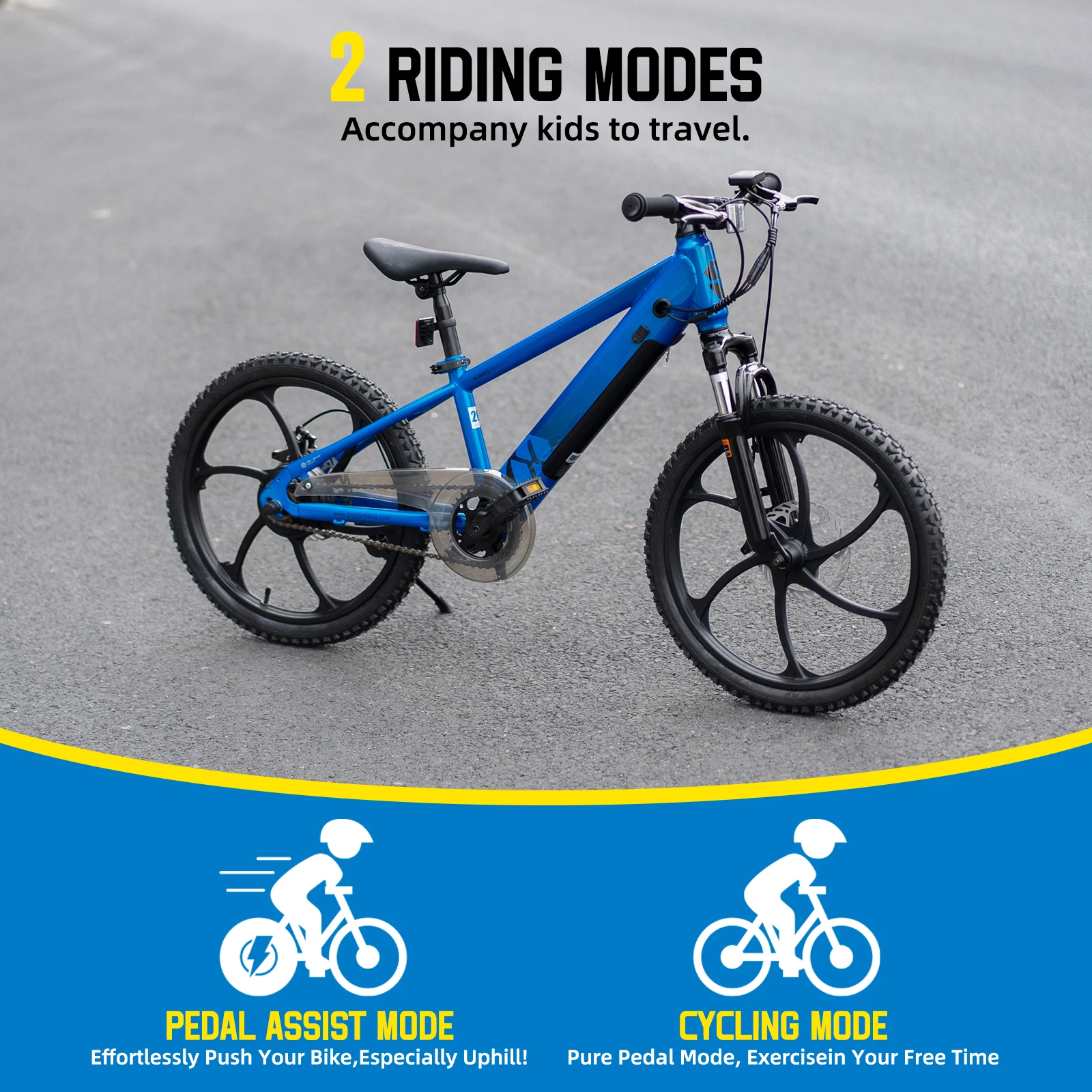 JOYSTAR vélo électrique pour enfants adolescents âgés de 7 ans et plus avec moteur 250W, 15 milles 15MPH vélo de montagne électrique Mini vélos électriques sûrs