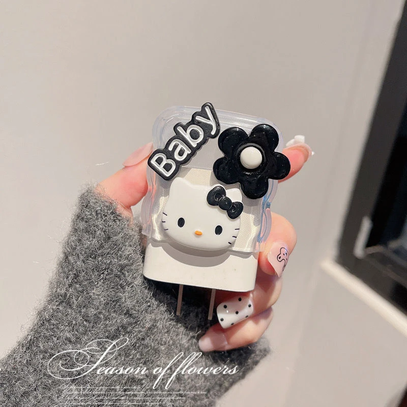 Kawaii Hellokittys Usb Cable Protector Earphone Wire Cord Protection Cover Data Charger Line Protective Sleeve for Iphone 13 12