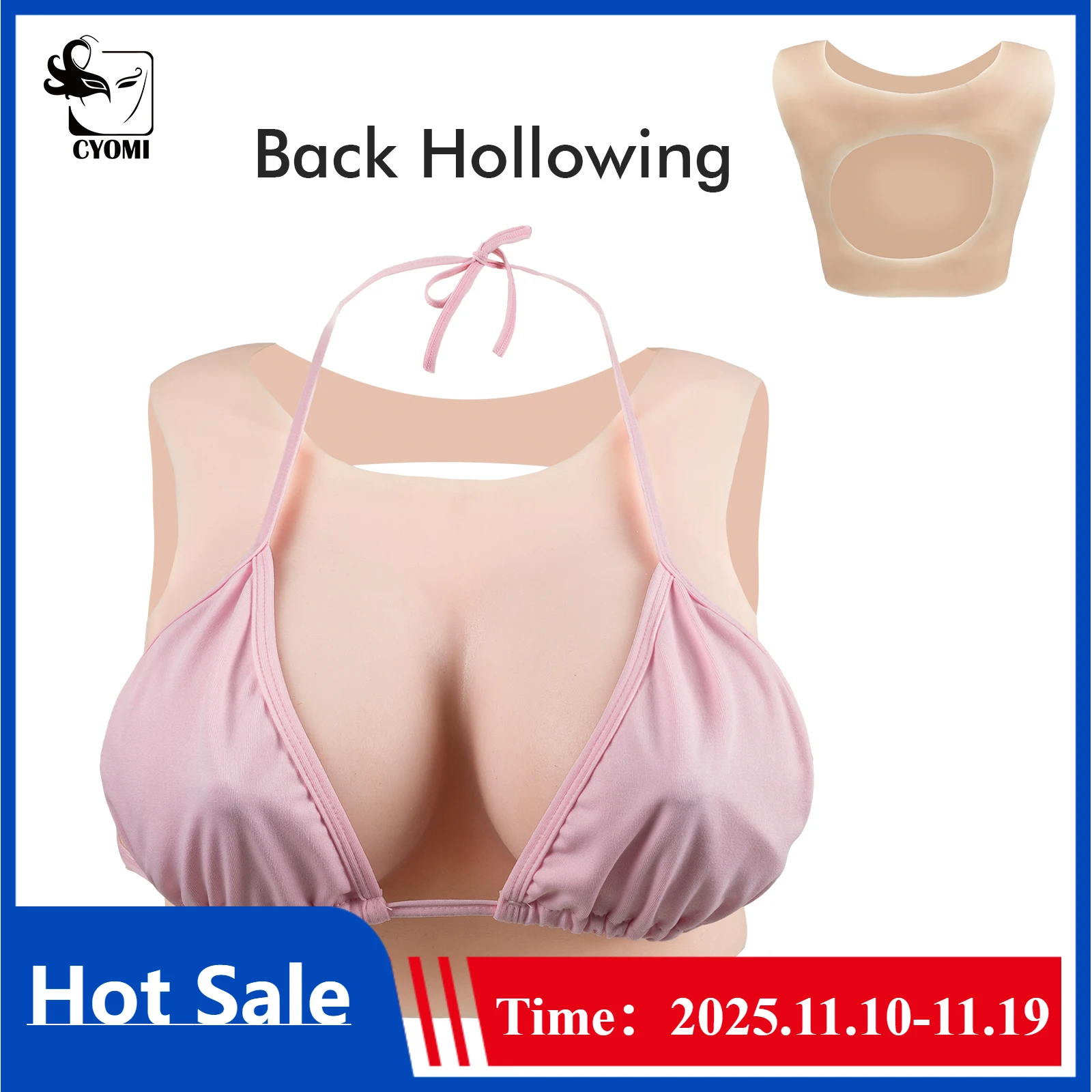 

CYOMI реалистичные силиконовые формы груди полые искусственные груди накладная грудь для транссексуалов трансвеститов Sissy Drag Queen косплей