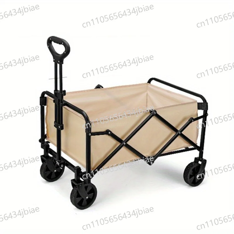 

4-Wheel Foldable Garden Handcart | Heavy-Duty Cargo Transport w/ One-Hand Carry | Portable Foldable Design for Easy Storage