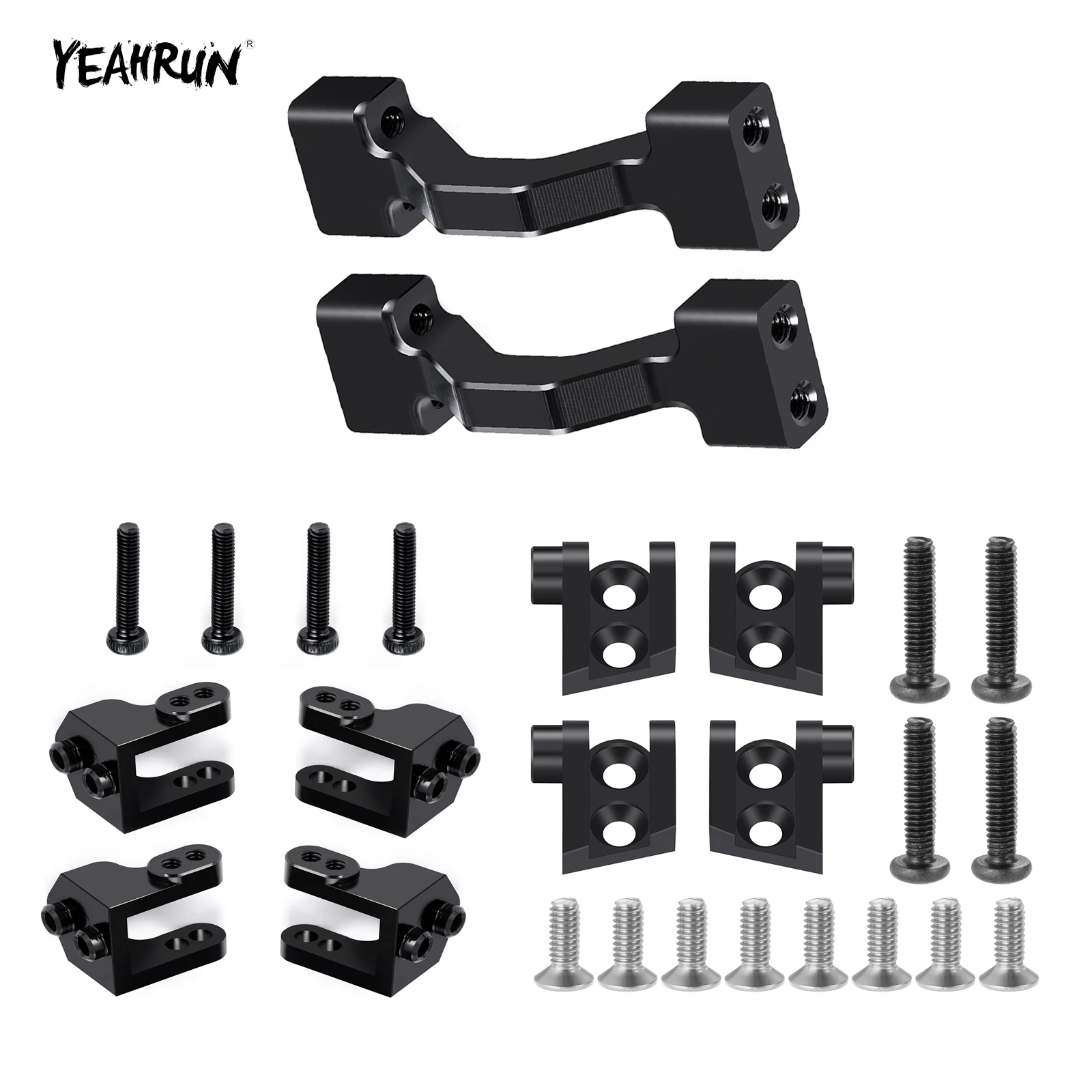 YEAHRUN Metal Side Plate Fixed Seat Upper/Lower Shock Mount Suspension Links Stand for 1/18 LMT 4WD RC Crawler Car Upgrade Part