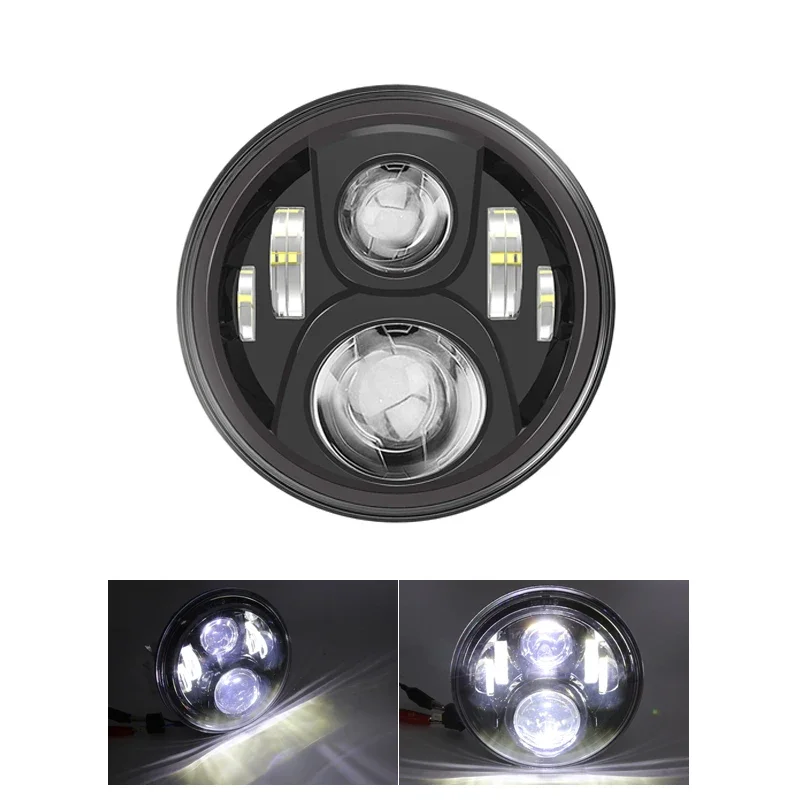 7Inch LED Headlight White Halo Angle Eyes Led Headlamp Hi/Low Turn Signal for Urban 4x4 Suzuki Samurai Jeep Wrangler Off Road