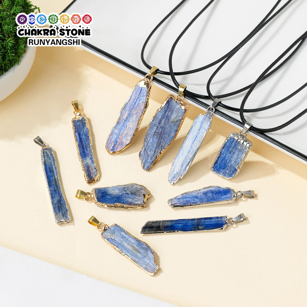 1 unidad de cristal Natural cianita, piedra cruda, forma irregular, tira, varita, colgante, collar, joyería, temporada de graduación, regalos de viaje