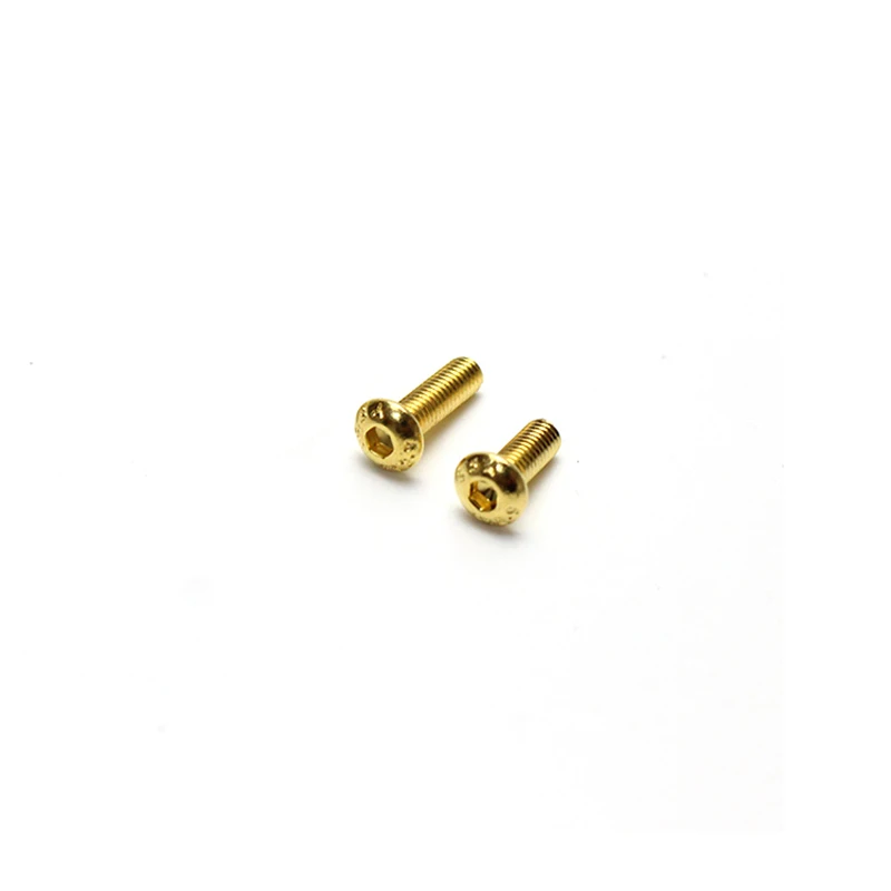 Grade 12.9 YFS hexagonal half round head m3 gold-plated titanium screw is suitable for RC vehicle maintenance accessories