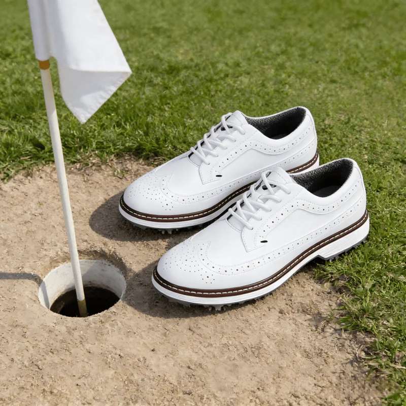 

Мужские кроссовки для гольфа премиум-класса: легкие, нескользящие, без шипов, удобная обувь для ходьбы, для тренировок на открытом воздухе