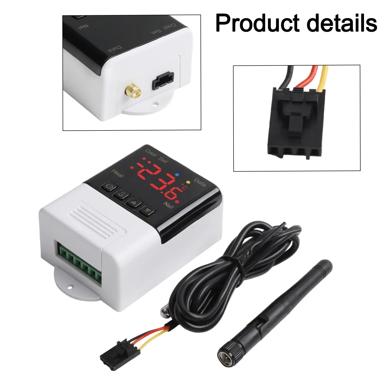 93*54*36mm Remote Control Thermostat Remote Control Temperature Regulator Aquarium Incubator Fire-resistant ABS Material