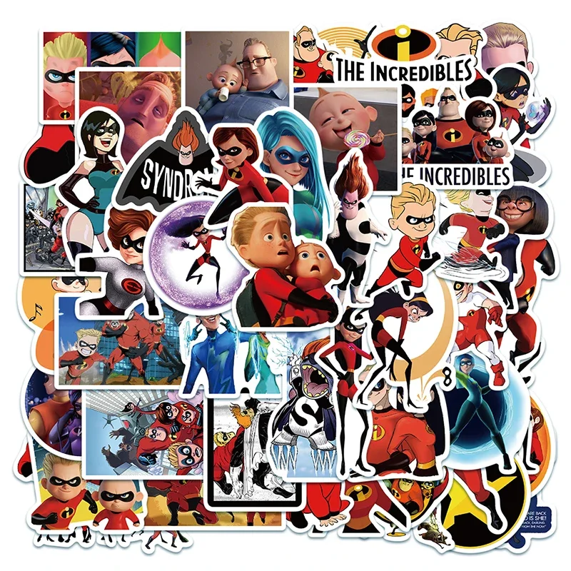 10/30/50/100pcs Disney Movie The Incredibles Graffiti Stickers Cool Bob Parr Cartoon Decals DIY Skateboard Car Kids Sticker Toys