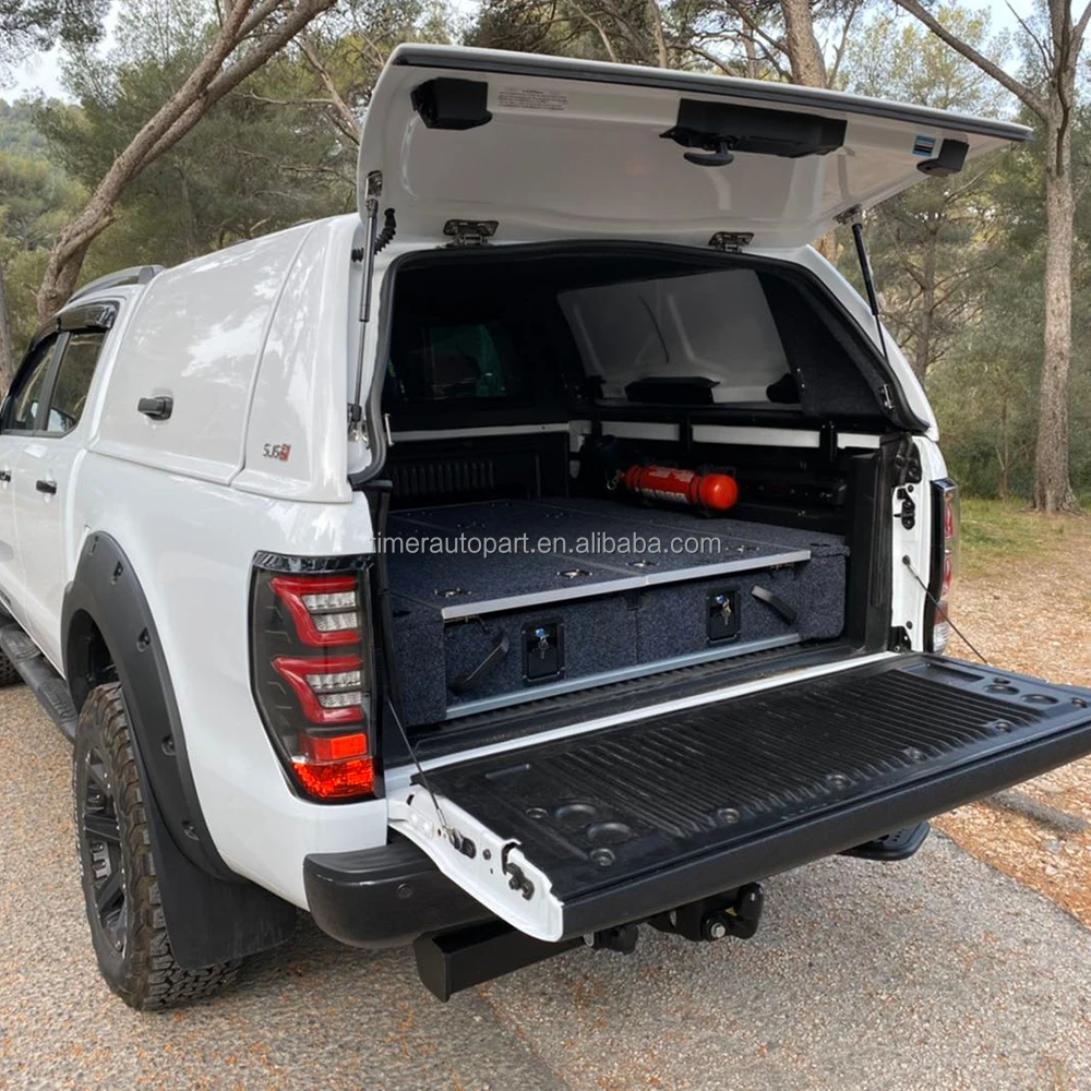 Wholesale SUV Storage Lock Keys Drawer Pickup 1380mm Long Vehicle Cargo Drawer Systems For Ford F150 Raptor Ranger Transit Van