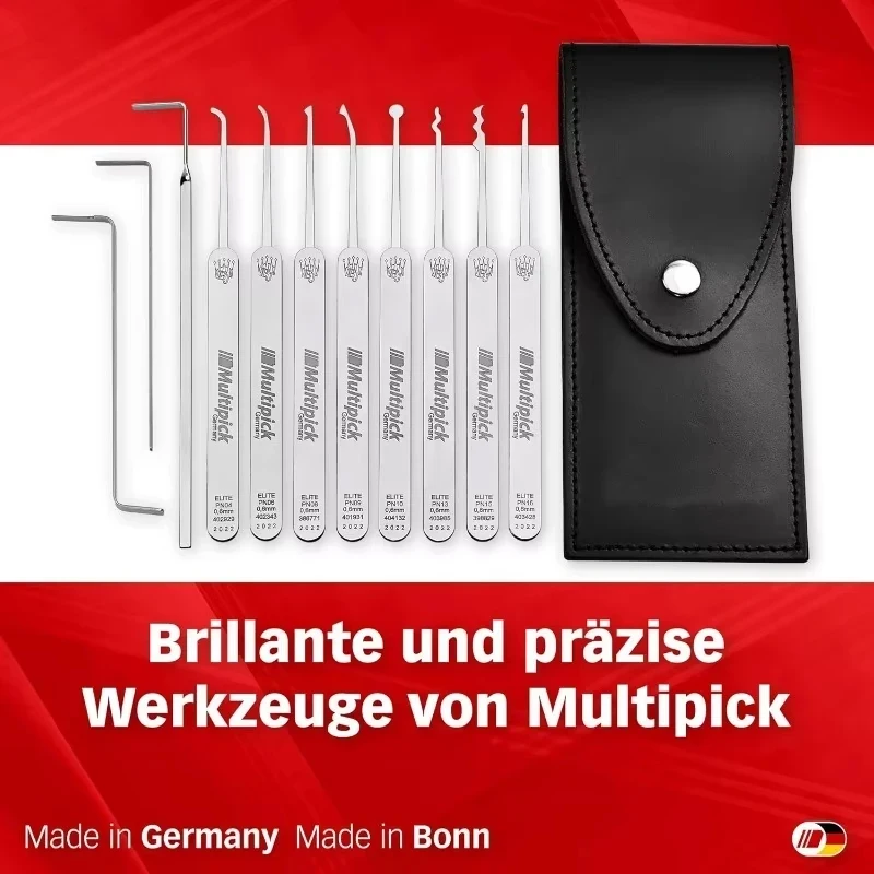 Schlossöffner-Set | Multipick Elite 11 | Feinste, hochwertige Schlosserwerkzeuge, hergestellt in Deutschland. – Detail 3