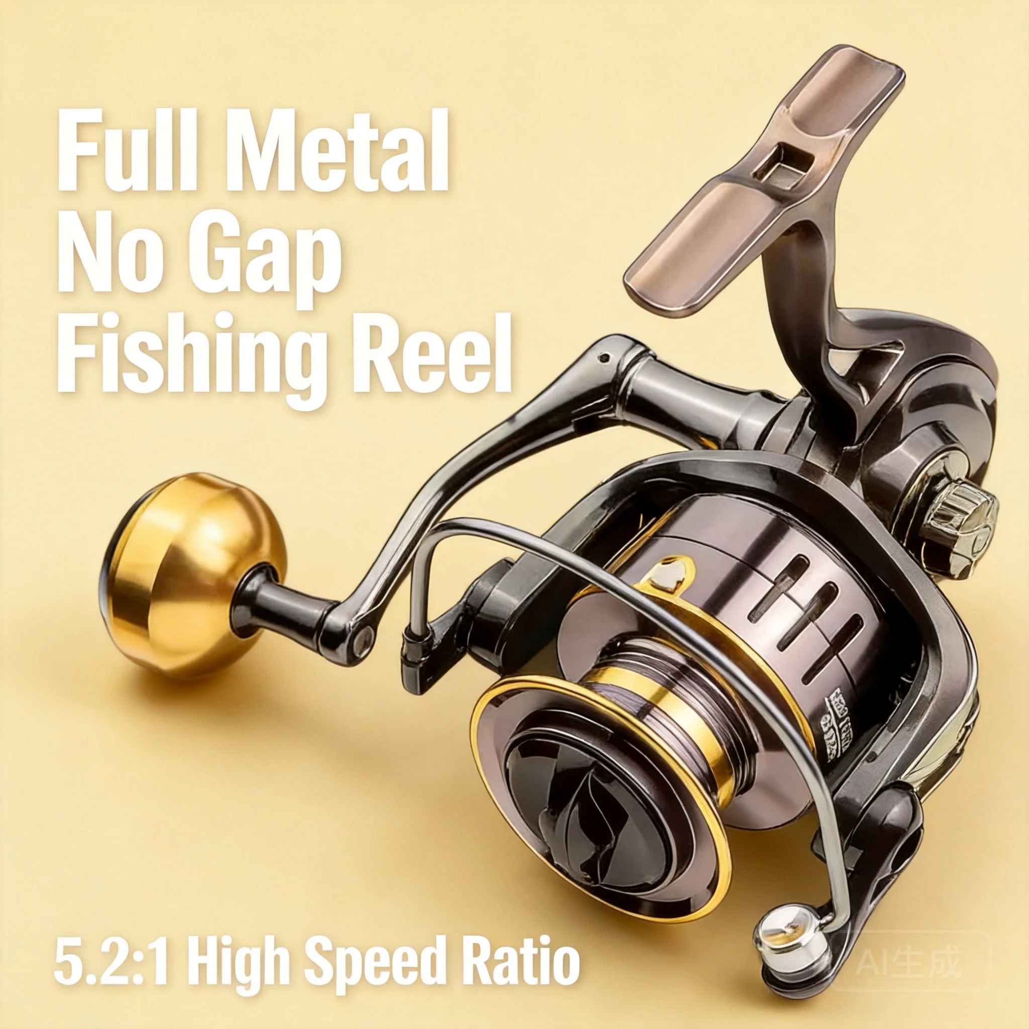 Ice Fishing Line - Vollmetall-Spinnrolle für Weitwürfe 521 mit hoher