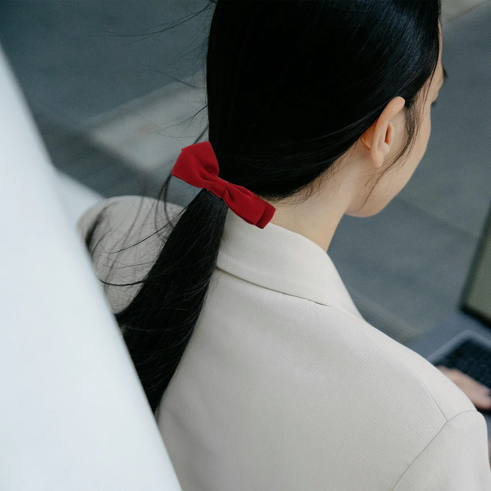 

9Pcs French Vintage Ballet Bow Hair Scrunchies Silk Ribbon Ponytail Holders for Curly Straight Thick Thin Long Hair Wedding