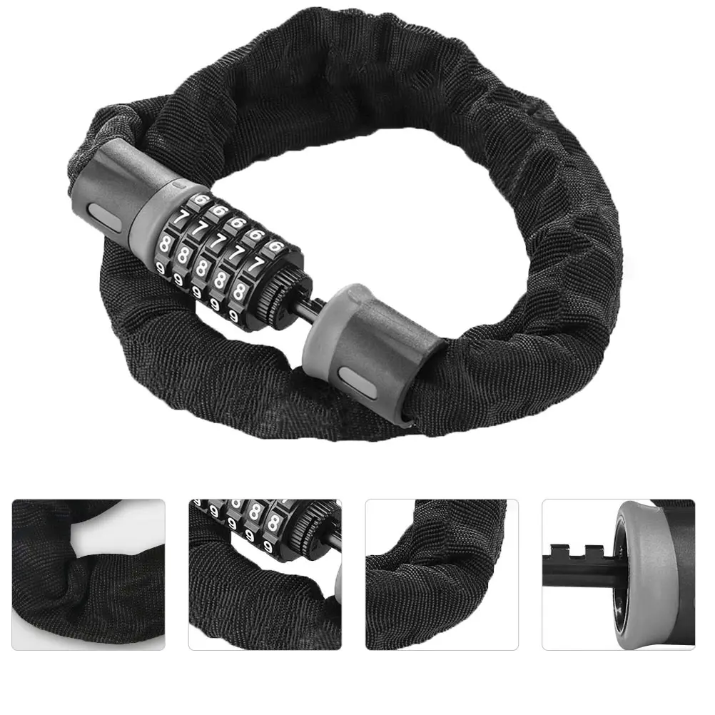 

Bicycle Chain Lock 5 Password Anti Theft Premium Alloy Steel Compact Bike Code Security Motorbike Lock R om Color
