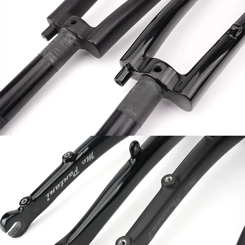 RIRO Bicycle Fork Carbon Fiber Rigid Fork 74MM Fit Disc /C Brake 16 \'\' 1 3/8 1 1/4 355 Lightweight Folding Bike Forks