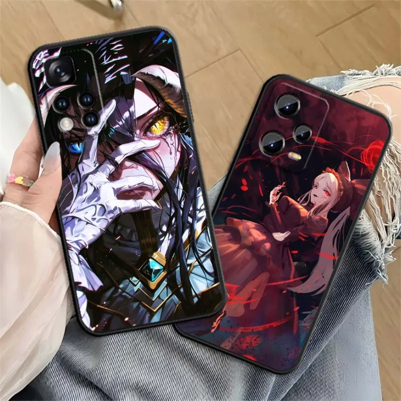 

Cool Tomie Overlord Cartoon For Xiaomi Redmi Note 14 13 12 12S 11E 11 11S 11T Pro Plus 4G 5G Black Soft TPU Cover Phone Case