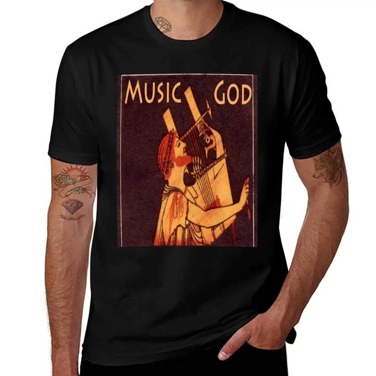 Orpheus, Ancient Greek Musician T-Shirt Modern Style Print T-Shirt