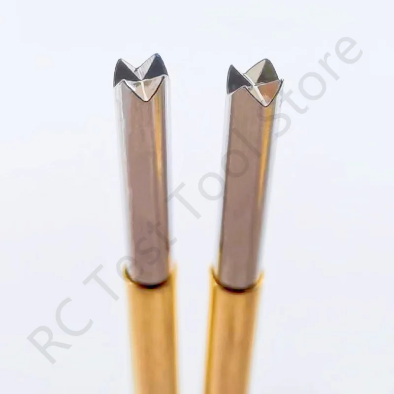 100 Pcs/Package P125-Q1Copper Nickel Plated Electronic Probe Pin Total Length 33.35mm Spring Test Probe Test Accessories