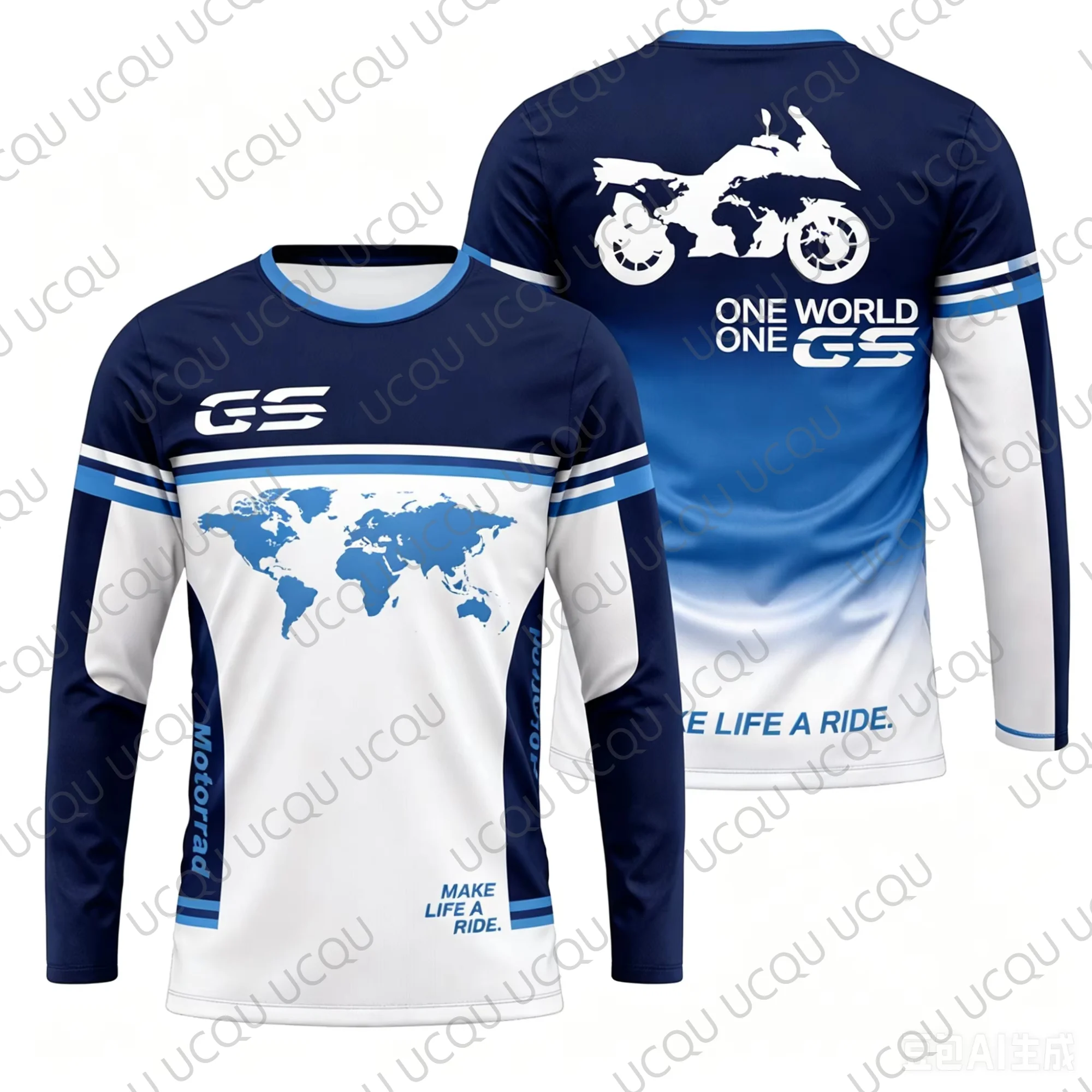 Image of 2026 GS Adventure Motorrad Langarm-Trikot Schnelltrocknend Atmungsaktiv Moto-Fahrshirt Outdoor Touring Motocross T-Shirt für Kinder/Erwachsene