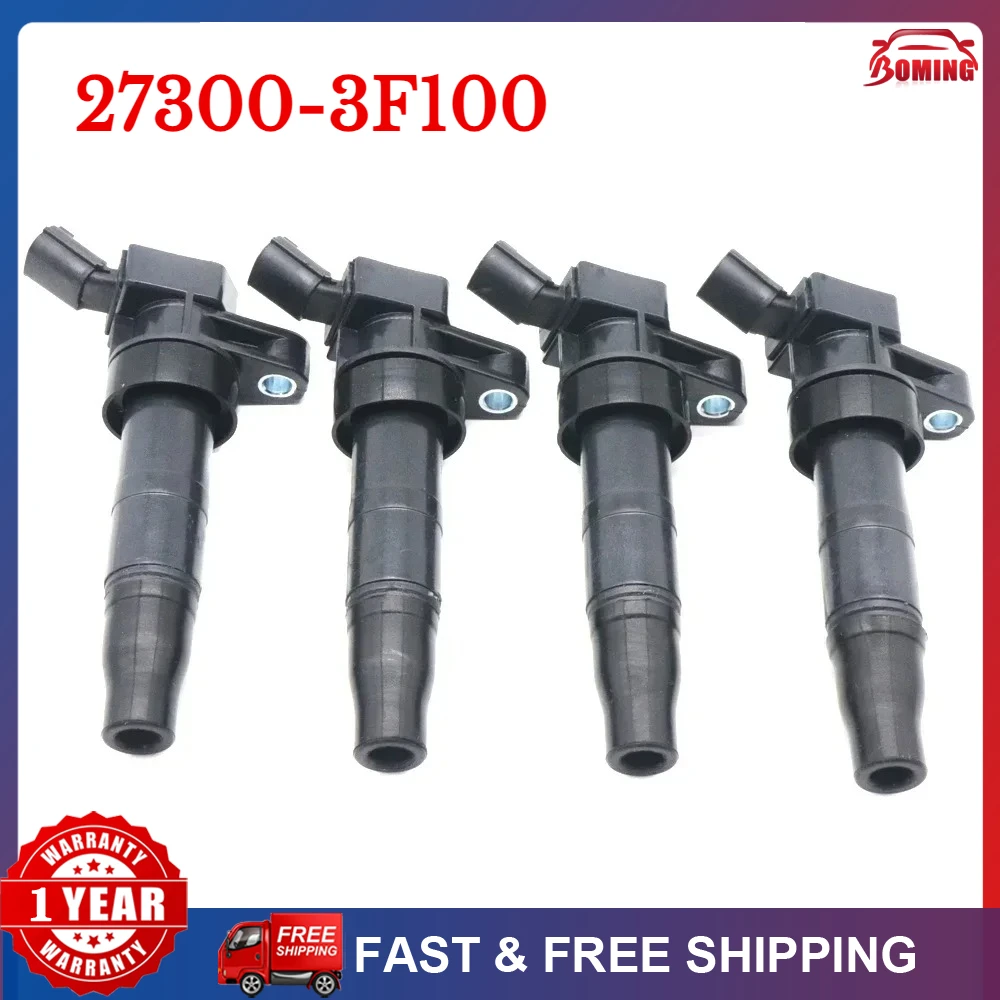 

4PCS 27300-3F100 Car Ignition Coils 27301-3F100 For GENESIS G80 HYUNDAI EQUUS GENESIS GENESIS COUPE SANTA FE SONATA TUCSON KIA