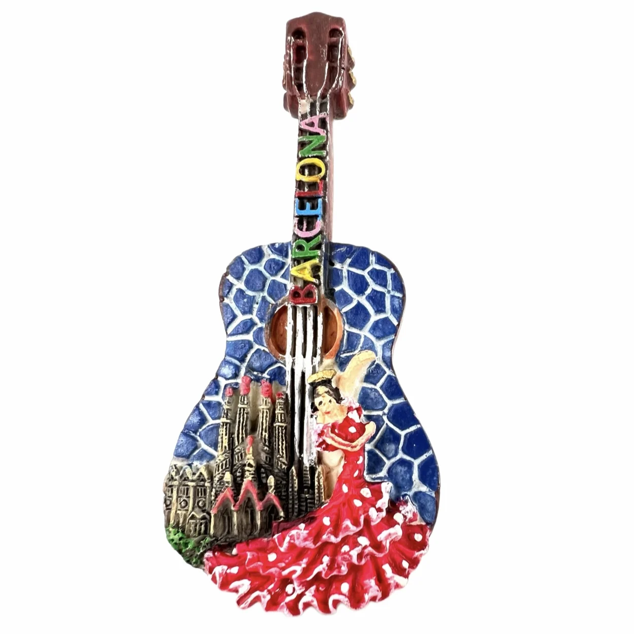 

Spain Fridge Magnets Guitar Travel 3D Memorial Magnetic Refrigerator Stickers Gift Room Decoration Collectio