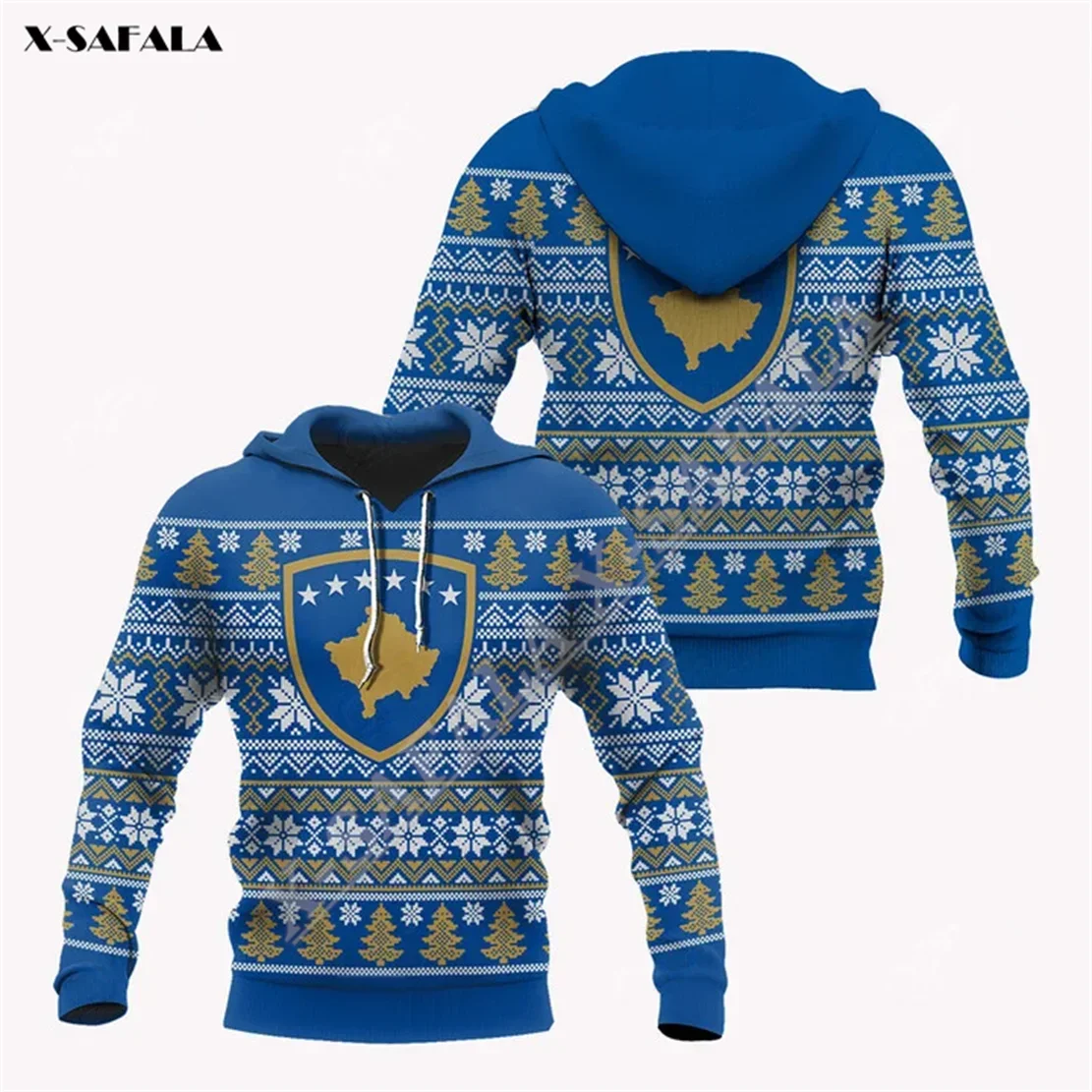 MACEDONIA Cờ Merry Quà Tặng Giáng Sinh 3D Full In Hình Dây Kéo Áo Hoodie Nam Chui Đầu Áo Nỉ Có Mũ Áo Tracksuits Khoác Ngoài Áo Khoác