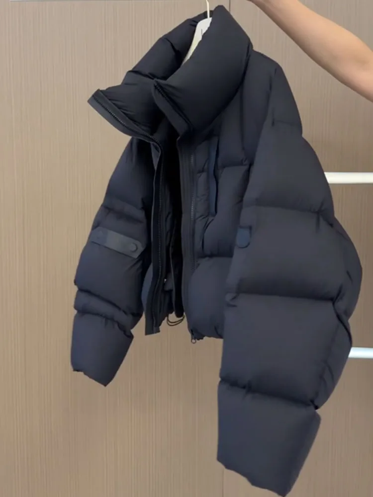 Sli ort Bla Damen Daunenjacke Korean Sle Bread Thi Oberbekleidung Winter 2025, neue Kollektion, hohe Taille, Polyesterfaser