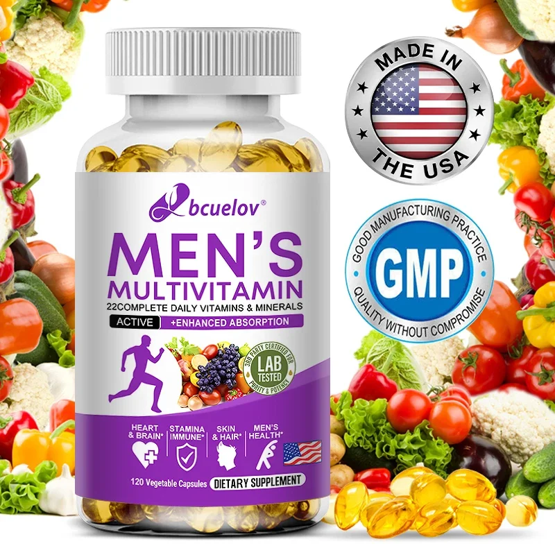 Men\'s Multivitamin-strengthens Body, Promotes Blood Circulation and Muscle Growth, Supplements Vitamins and Minerals