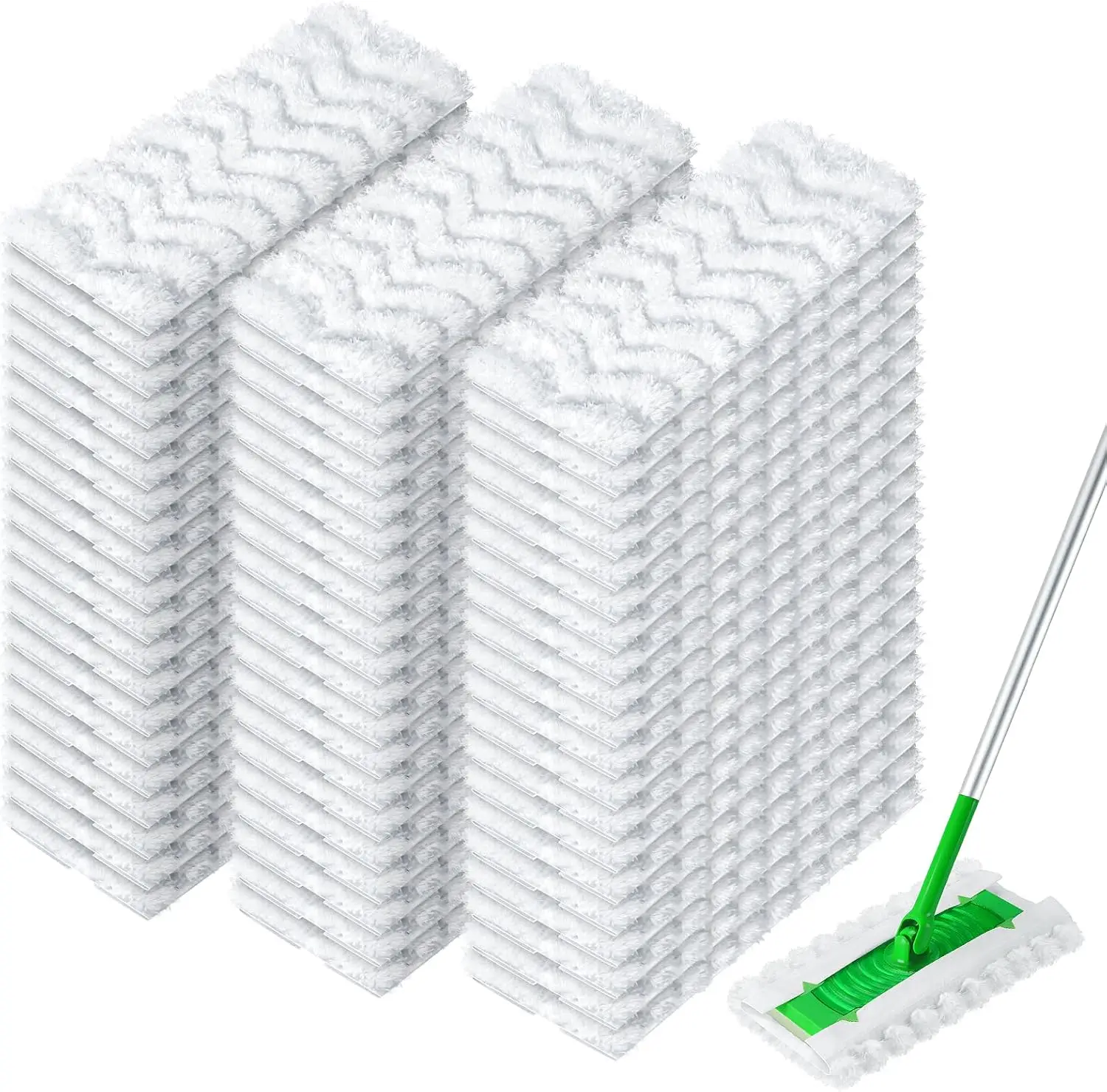 

Heavy Duty Pet Dry Sweeping Pads for Swiffer Sweeper Refills, 60 Count, Thick 3D Fiber Cloth, Multi-Surface Cleaning