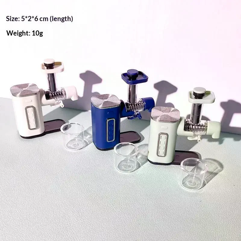 1 Set Mini Food Play Fruit Juicer Machine 1:12 Scale Dollhouse Miniature Juicer Blender Simulation Model Scene Decoration