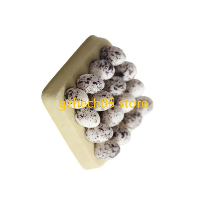 

D55E Baking Eggs Tray Model Dollhouses Kitchen Baking Eggs Realistic Playset Baking Eggs Model for Creative Fun
