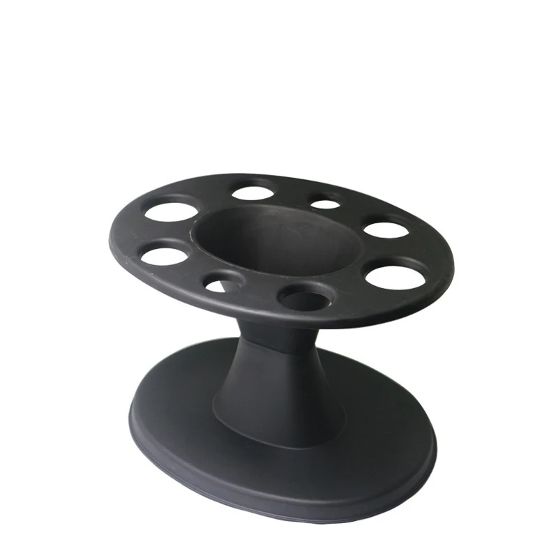 8 ثقوب دائرية إدراج أداة الحلاق عرض تخزين حامل لتصفيف الشعر فرشاة تسريح مستديرة مقص المنظم الرف #5