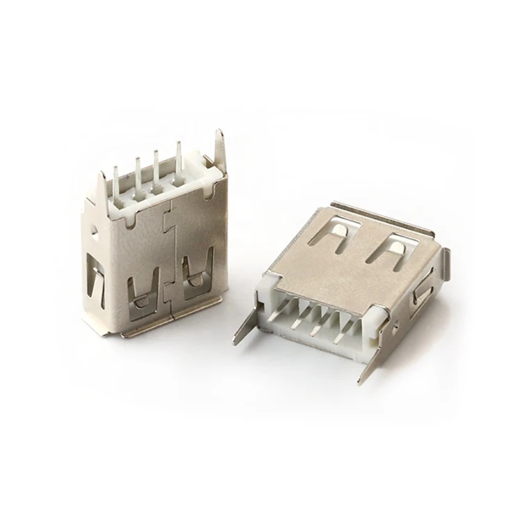10PCS USB 2.0 4Pin AF Female Socket 180 Degree Vertical Insertion 13.0/13.7/15.0/17.5/19.6 Series USB Socket Connector