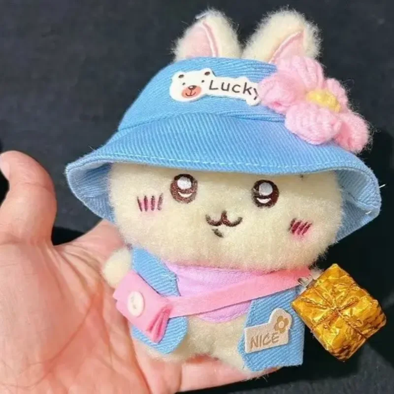 

Милая плюшевая подвеска Chiikawa Hachiware Usagi Kawaii, съемная маленькая синяя шляпа, аксессуары, сумка с героями мультфильмов в стиле аниме, подвесные украшения
