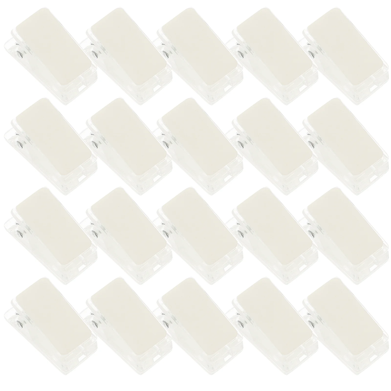 30 Pcs Self-Adhesive Clip Badge ID Holders Transparent Clips Cards Name Tag Tapestry