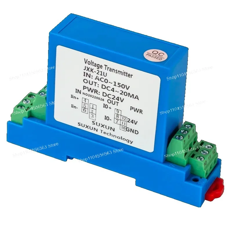 

Преобразователь напряжения постоянного тока 4-20 мА RS485, вход DC 0-10В/50В/100В/300В/500В/1000В, питание DC12В/24В, аналоговый сигнал