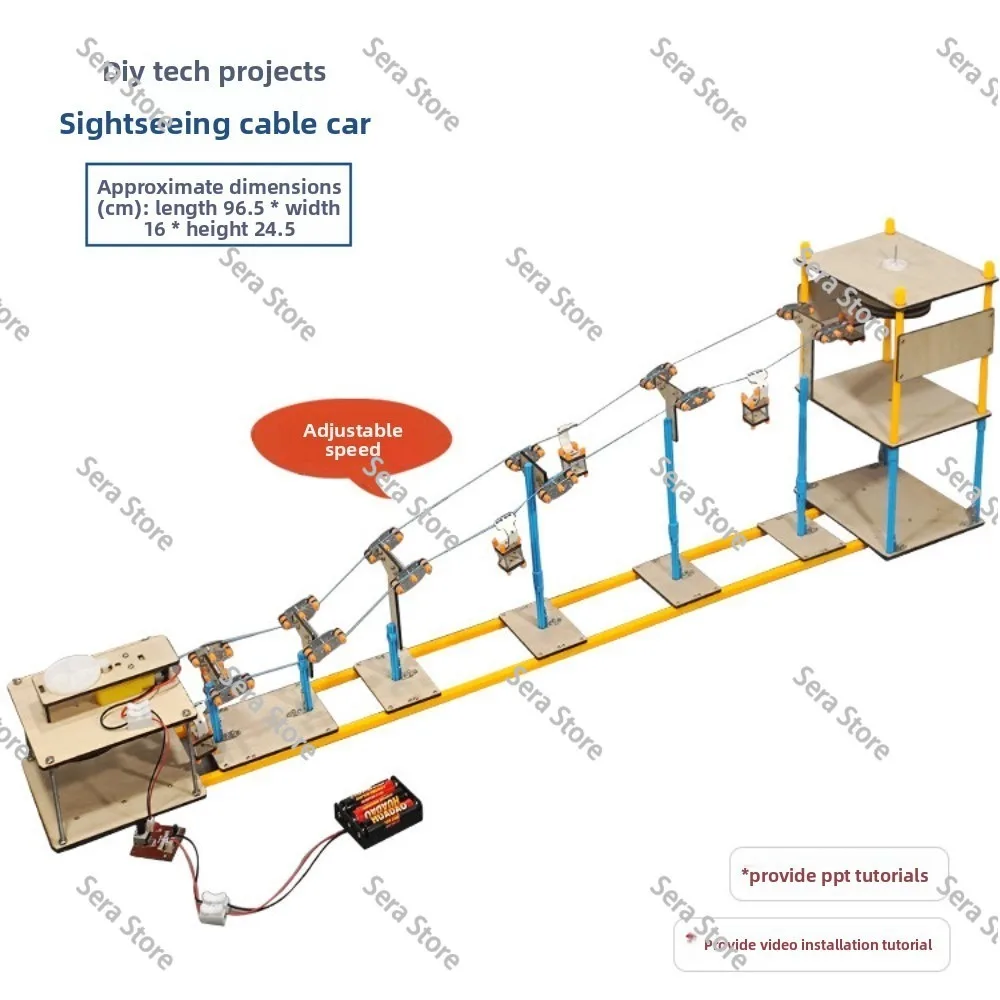 Small Production Handmade Popular Science Model Materials Sightseeing Cable Car, Scientific Experiment Technology