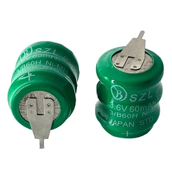 2pcs/lot SZL 3.6V 60mAh 80mAh Rechargeable Nickel-cadmium Battery