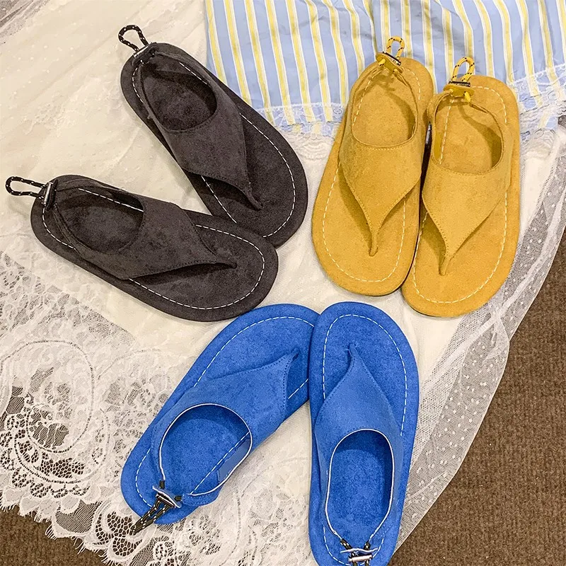 

2026 Summer New Legged and Open Toed Sandals Retro Casual Versatile Flip Flops Legged Sandals for Women