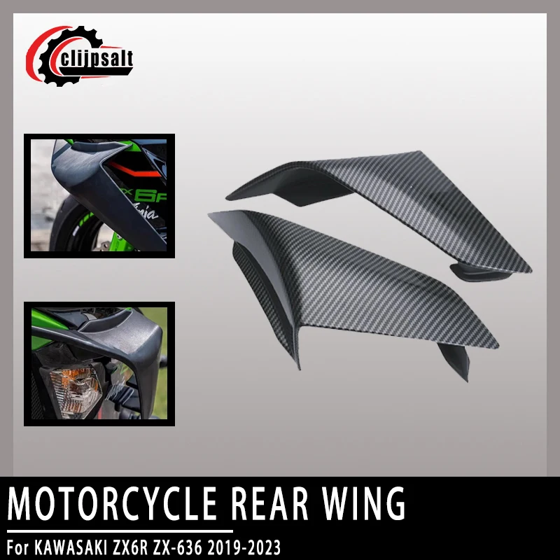 

For KAWASAKI Ninja Motorcycle 636 ZX-6R ZX 6R ZX6R ZX-636 2019-2023 Motorcycle Fairing Parts Aerodynamic Wing Kit fixed wing