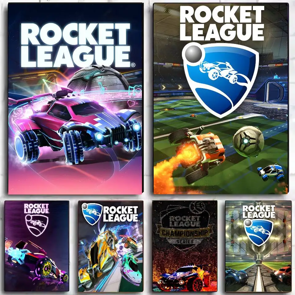 Pôster de jogo Rocket League, arte autoadesiva, adesivo à prova d'água, café, dormitório, decoração de parede