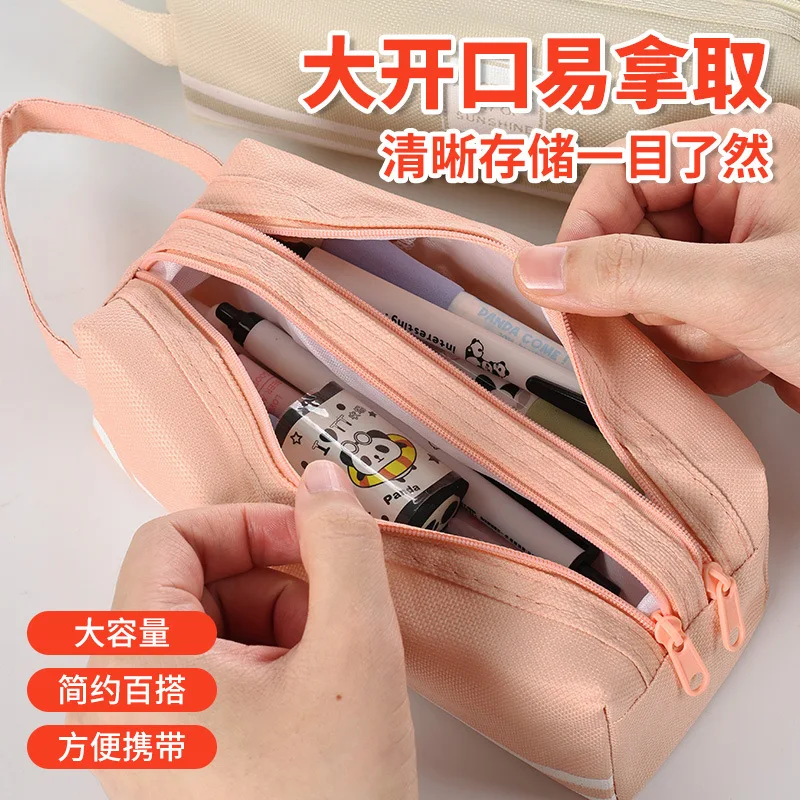 1Pc Fashion Storage Cosmetic Bag Waterproof Toiletry Wash Kit Storage Hand Bag Pouch for Women Men Male Kid Pencil Case Bag