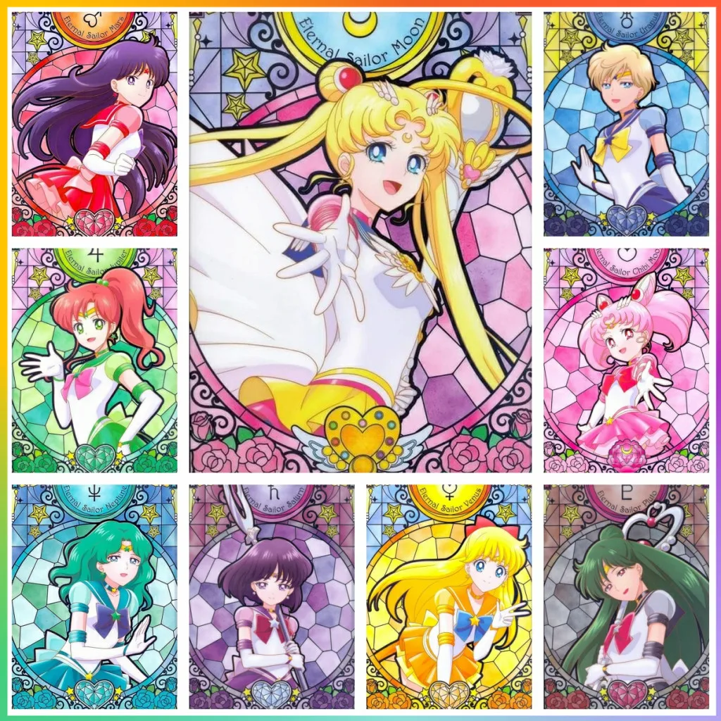 Sailor Moon Stained Glass Girl Diamond Painting Pattern Crafts Cross Stitch 5D DIY Art Mosaic House Decor New Drawing Gift Proposer