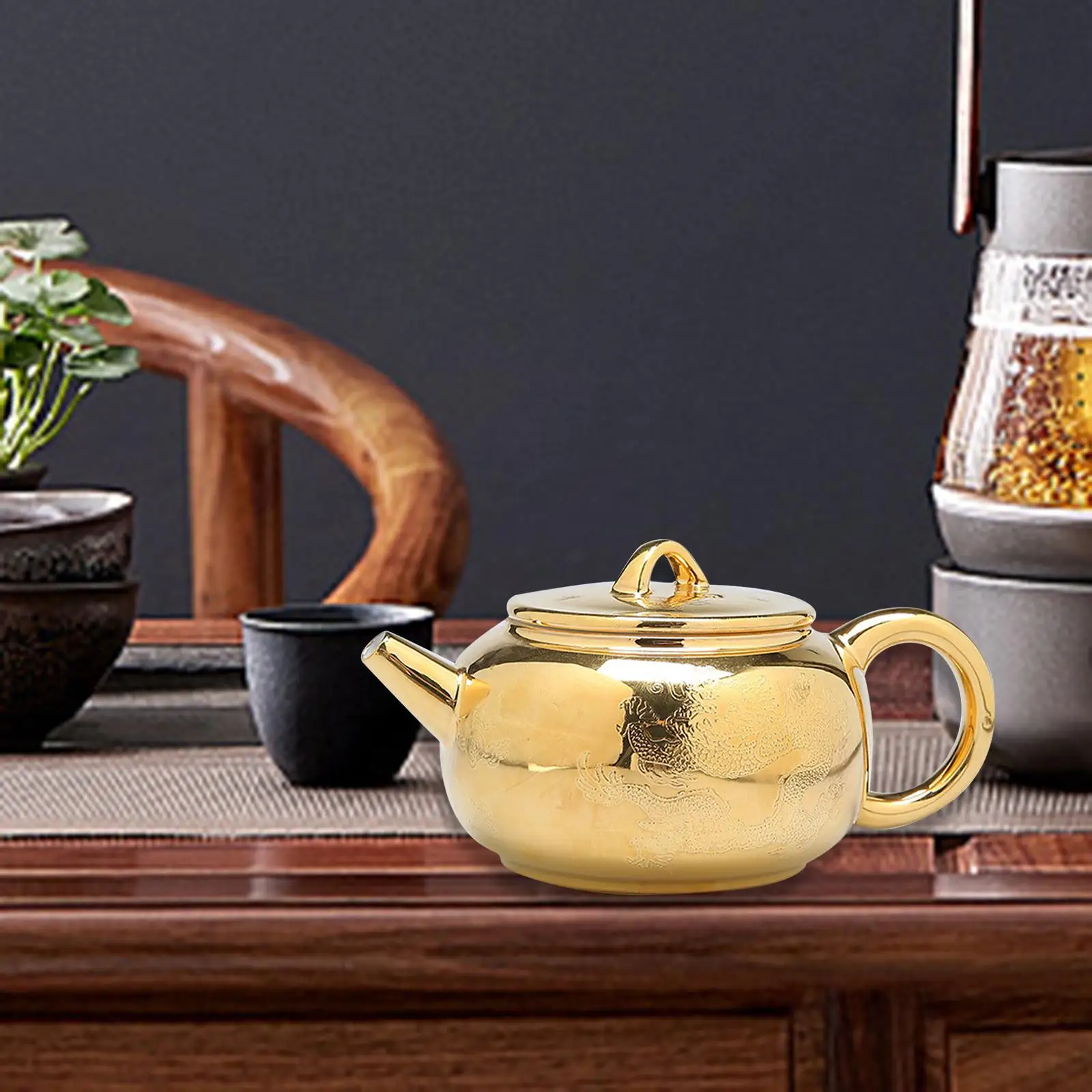 غلاية شاي متعددة الاستخدامات إبريق شاي كونغ فو إبريق شاي فخار لغرفة قوية نزهة مطعم فندق
