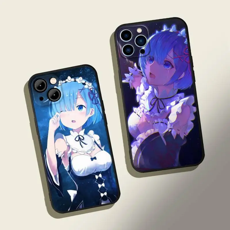 Zero-Starting Life in Another World Rem Phone Case For iphone 13 12 Pro 11 14 Pro Max X XR Mini XS MAX 7 8 plus phone Covers