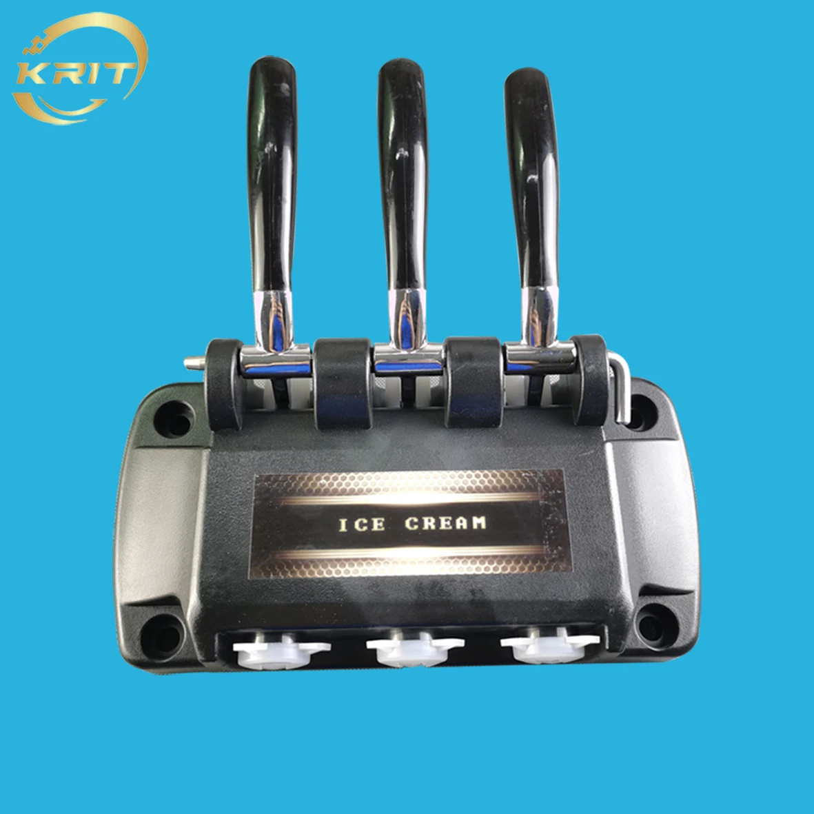 Complete Front Panel Spare Parts Black Valve Block For YKF Ice Cream Makers Soft Serve Machines Fittings With Handles And Caps