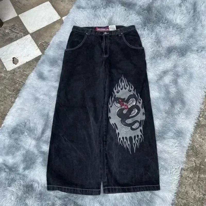 JNCO Y2K Baggy Jeans Top Quality Embroidered Clothing Streetwear New Hip Hop high waisted jeans Vintage Men Women wide leg jeans