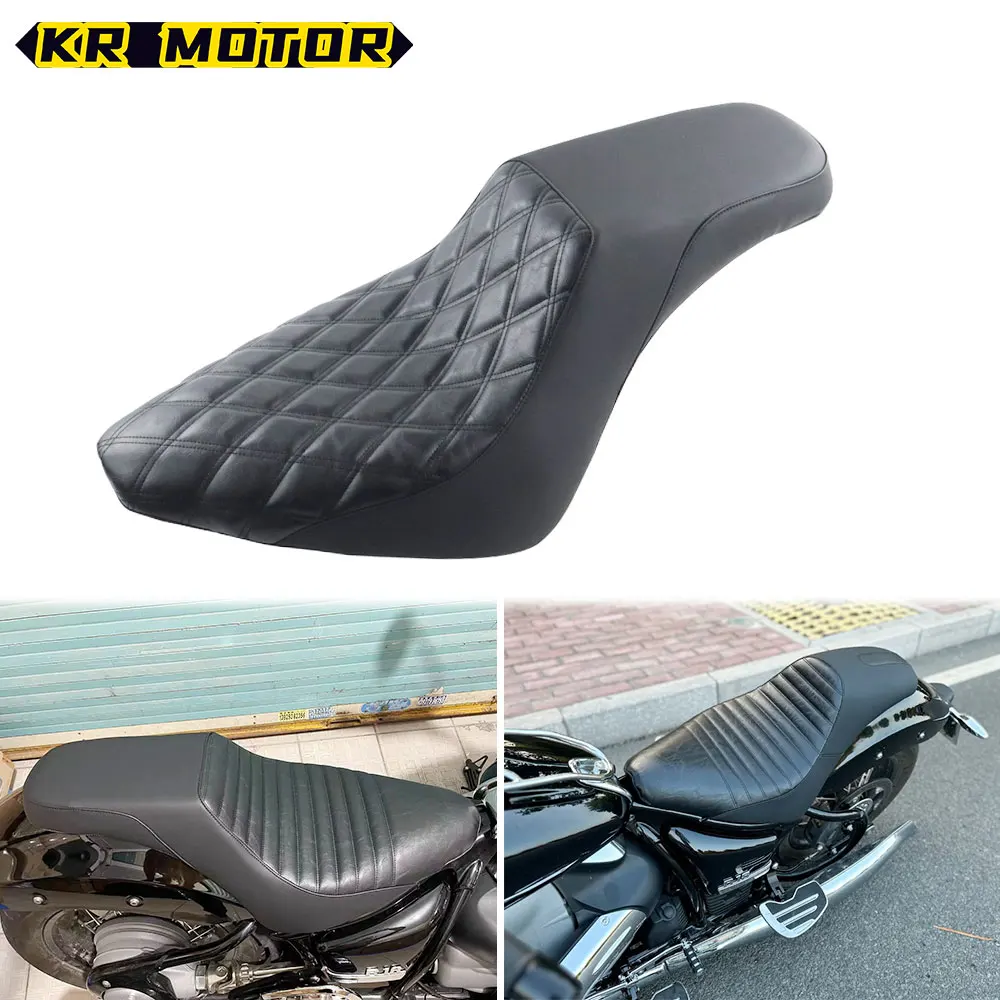 

Fit R 18 Classic Motorcycle Driver Passenger Seat Cushion Front Rear One-Piece Pad Rider Saddle For BMW R18 100 Year 2020-2023