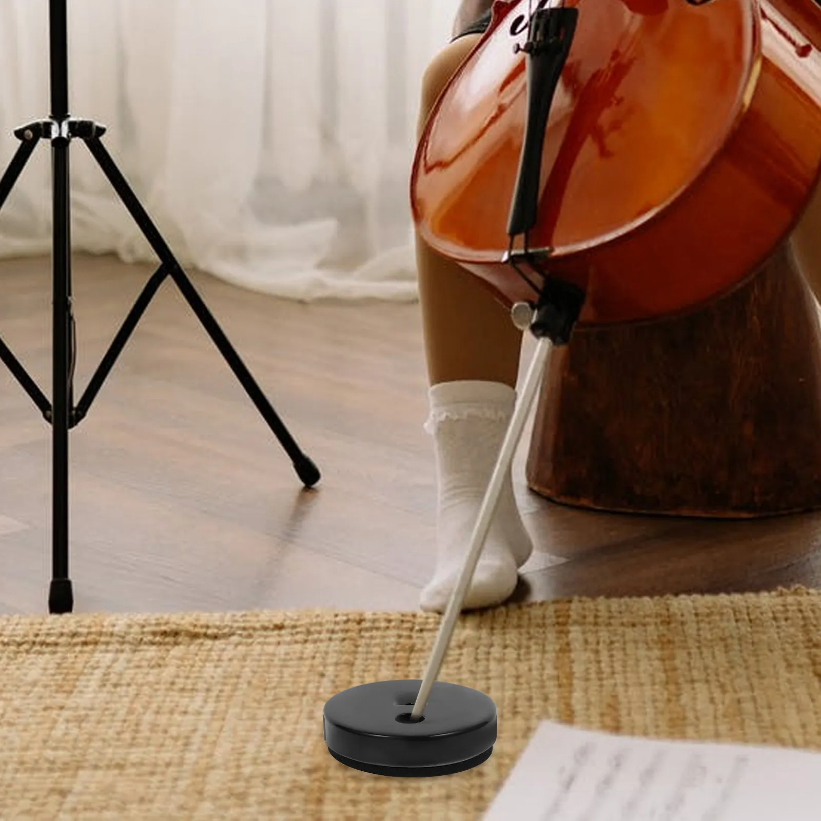 

1Set Cello Anti-Skid Mat Premium Cello Endpin Stopper Pad Floor Protector Compact Practice Accessory String