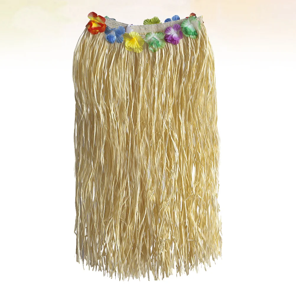 تنورة الرافية ذات الخصر المرن ملابس رقص هاواي النابضة بالحياة رائعة لحفلات أعياد الميلاد وأعياد الميلاد وعيد الميلاد #4