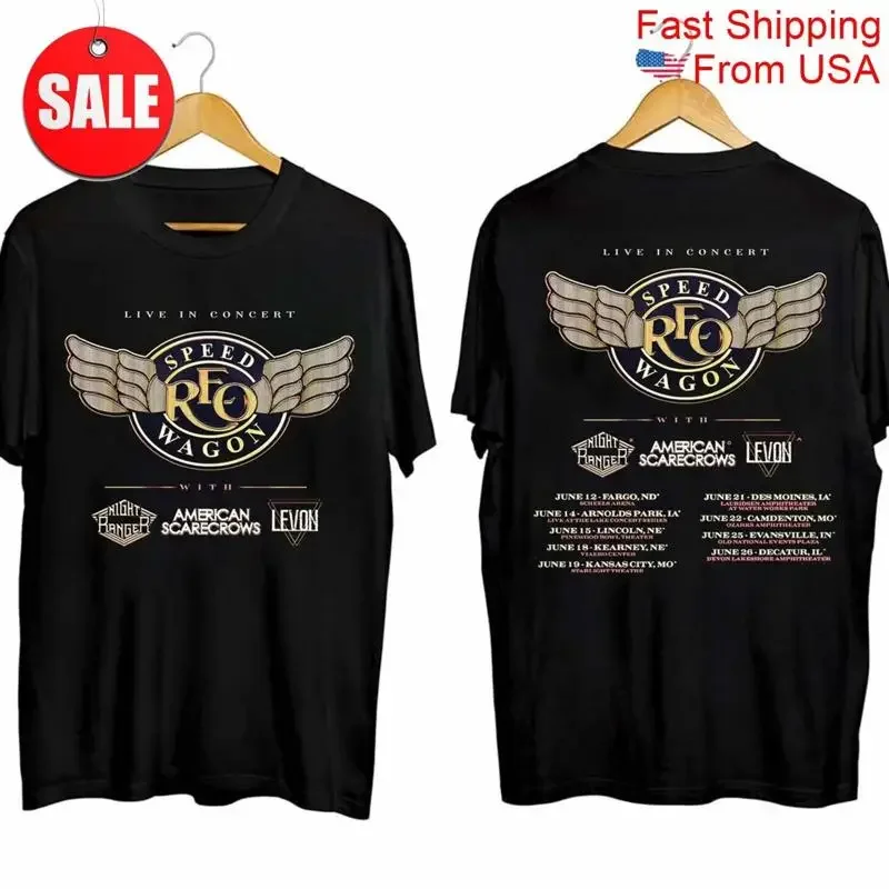New Reo Speedwagon 2024 Tour For Fans S 5Xl T Shirt